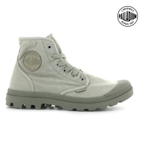 Palladium Pampa Hi Men's Boots Light Grey | UK F514-BVM